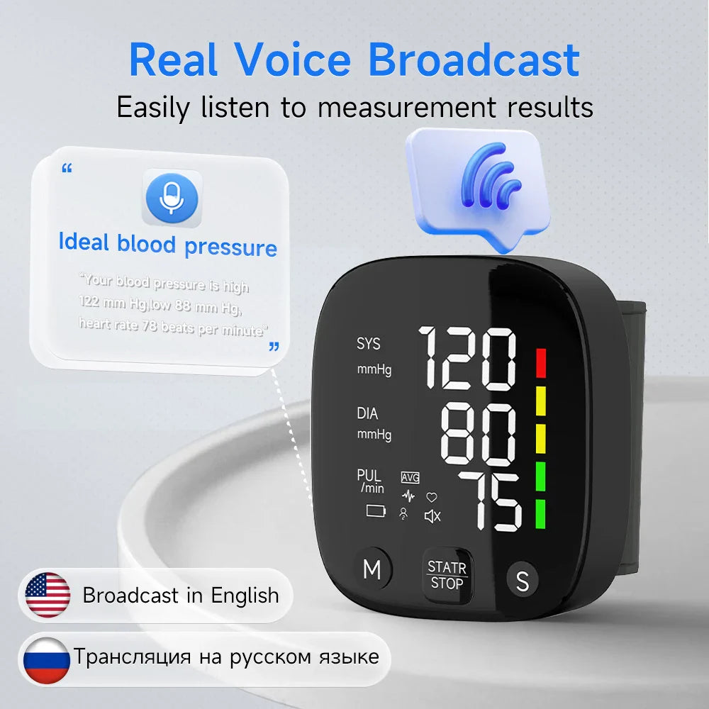 AA OOS Újratölthető LED Karpereces Vérnyomásmérő Hangfunkcióval – HeartGuard