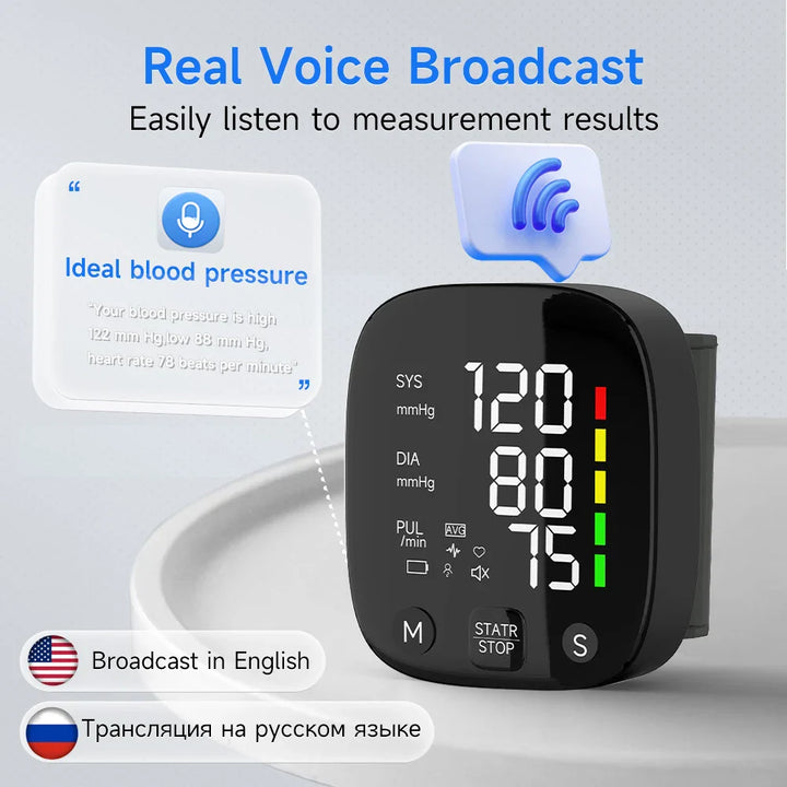 AA OOS Újratölthető LED Karpereces Vérnyomásmérő Hangfunkcióval – HeartGuard