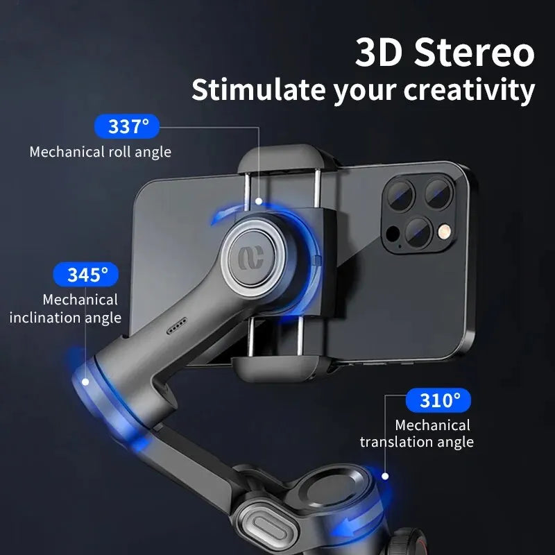 3-tengelyes okostelefon gimbal stabilizátor AI követéssel és arc- észleléssel – Alvion