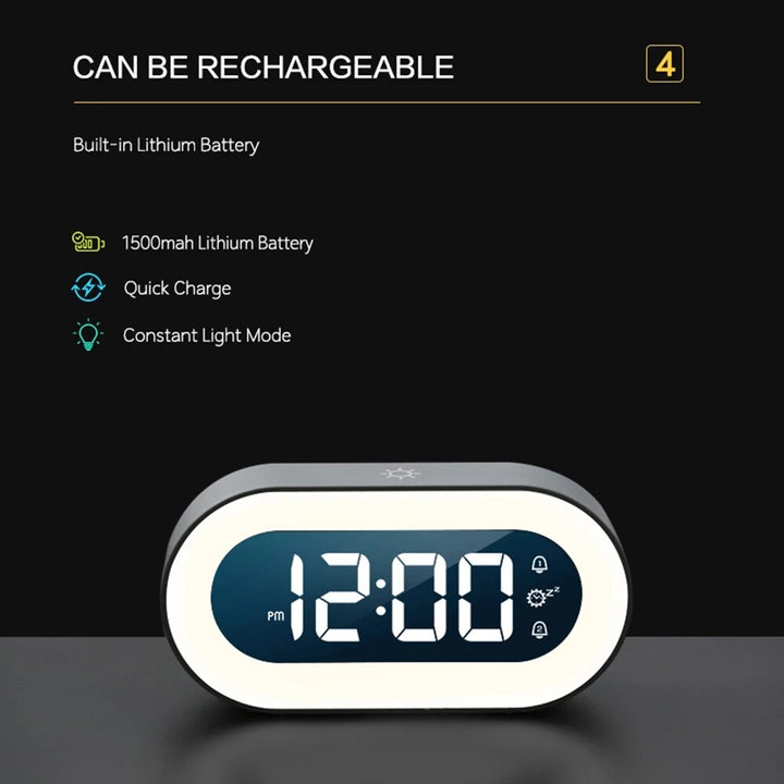 AA OUT OF STOCK Digitális Ébresztőóra Éjjeli Fénnyel - Lumino