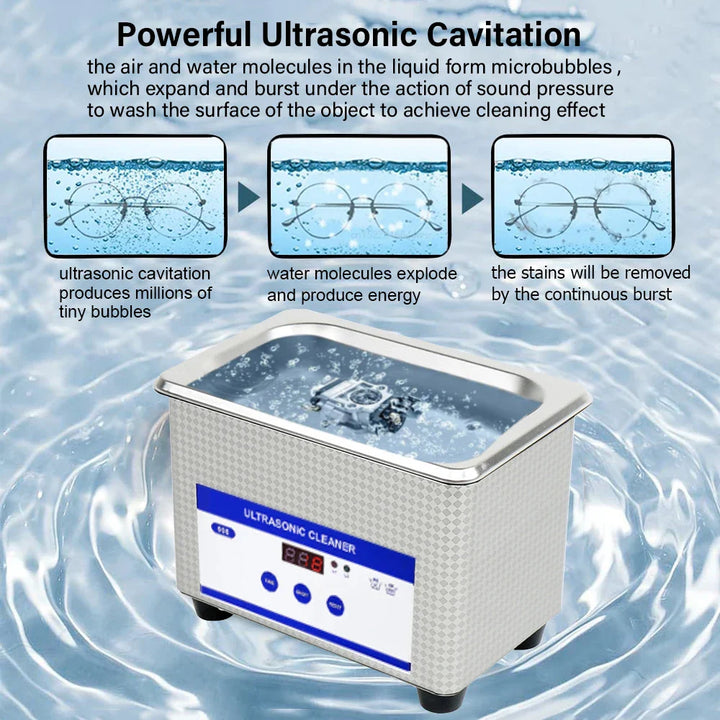 Ultrahangos Üveg Tisztító 40kHz Rozsdamentes Acél Ékszertisztító Gép – ClearWave