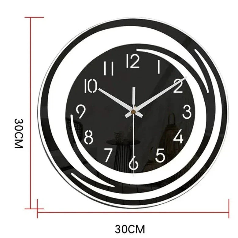 Modern Fekete Fali óra Acrylból - ScandiTime