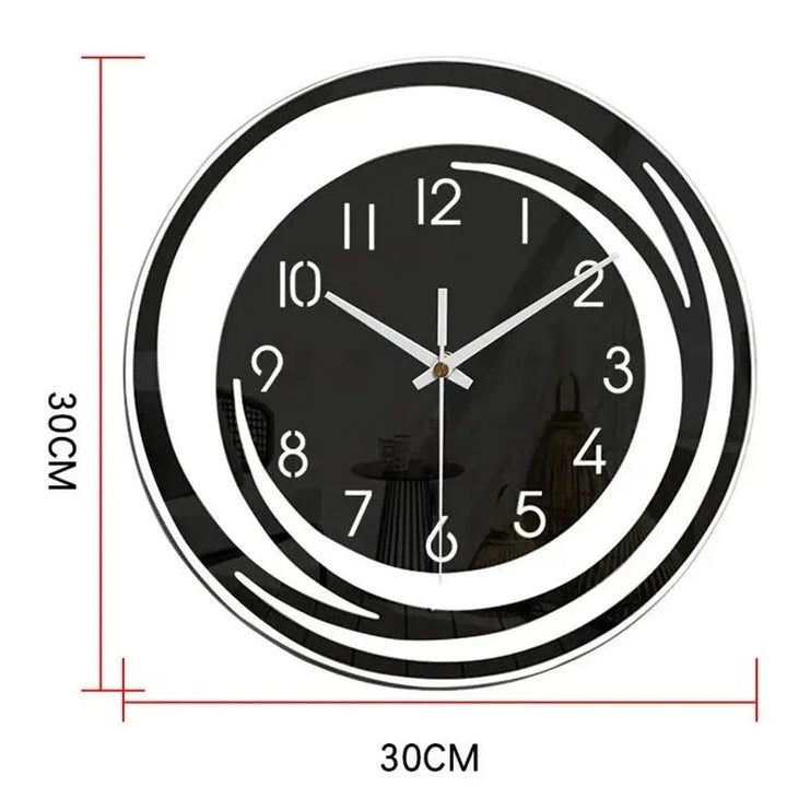 Modern Fekete Fali óra Acrylból - ScandiTime