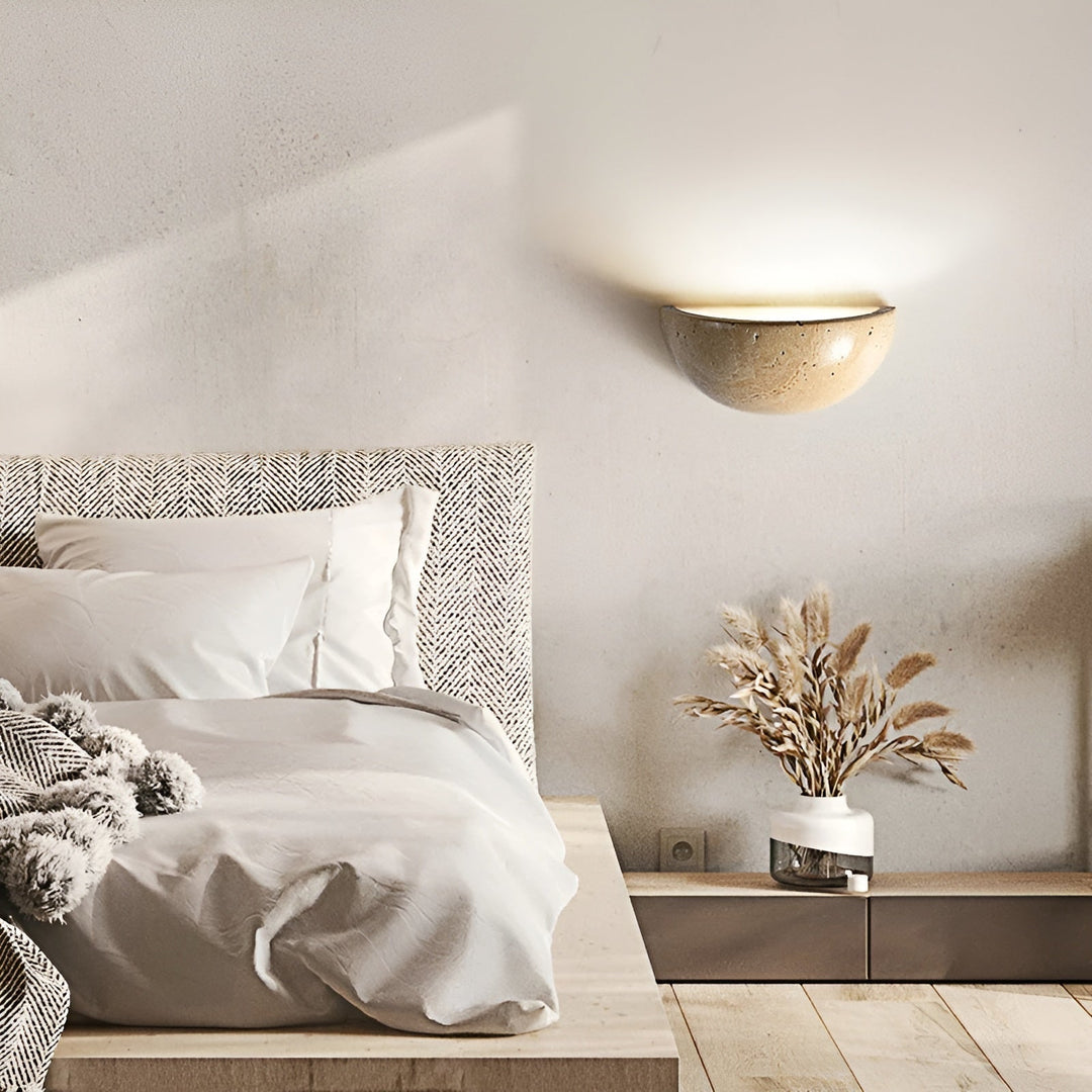 Félkör alakú LED Wabi-Sabi Fali Lámpa - ZenGlow