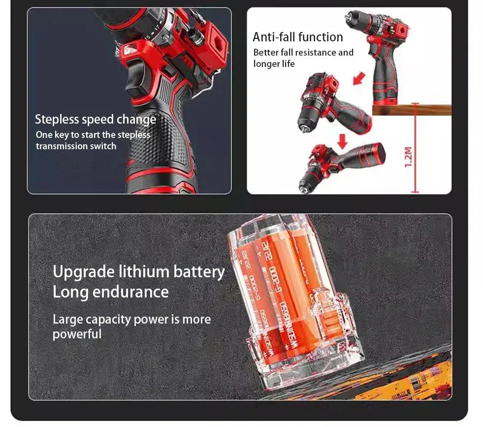 Akkumulátoros Kefe nélküli Ütvecsavarozó 20V – DrillMate