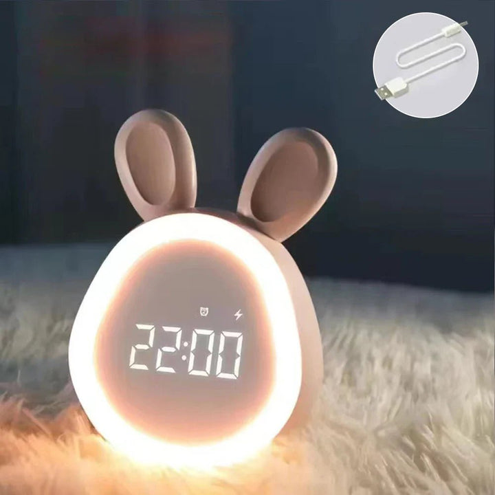 Nyusziformájú gyerekébresztő LED éjjeli fény - BunniGlow