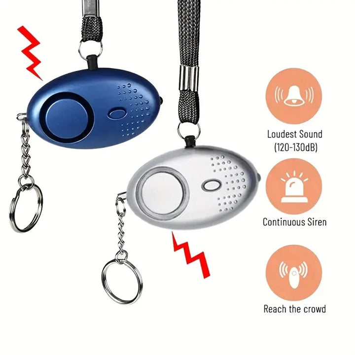 Személyi biztonsági riasztó LED lámpával (130 dB) - SafeSound