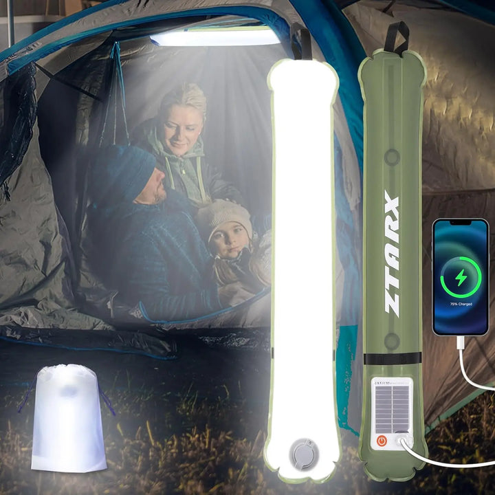 Felfújható Solar LED Csőlámpa - LumiGlow Pro