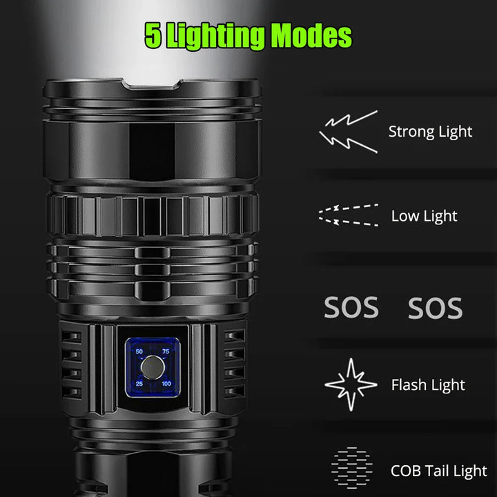 Újratölthető 10000 Lumen LED Zseblámpa – Striker
