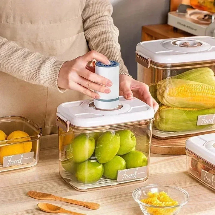 Étel Vákuum Tároló Doboz Átlátszó Tartály Kézi Pumpával – FreshLock