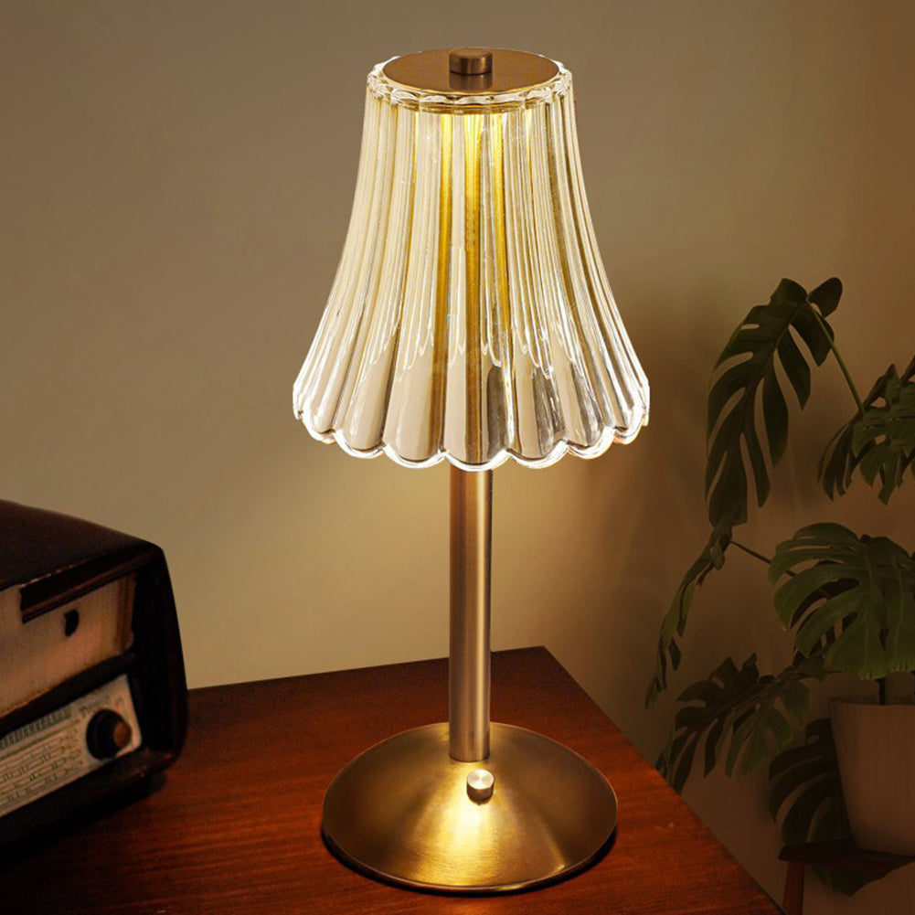 LED Retro Asztali Lámpa USB Töltési Lehetőséggel - BrillianceGlow
