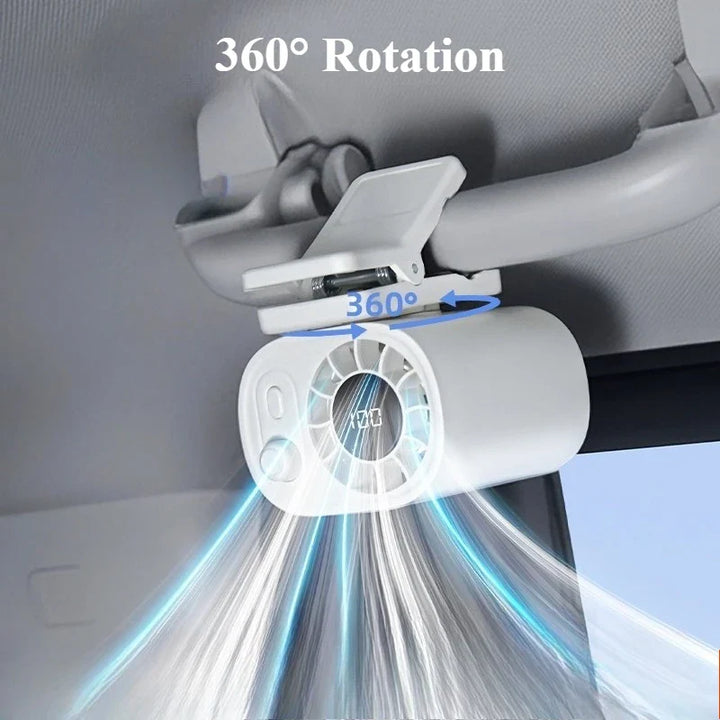 Hipacool Hordozható Autó Klip Ventilátor 360°-os Forgással és 100 Sebességgel – ClipAir