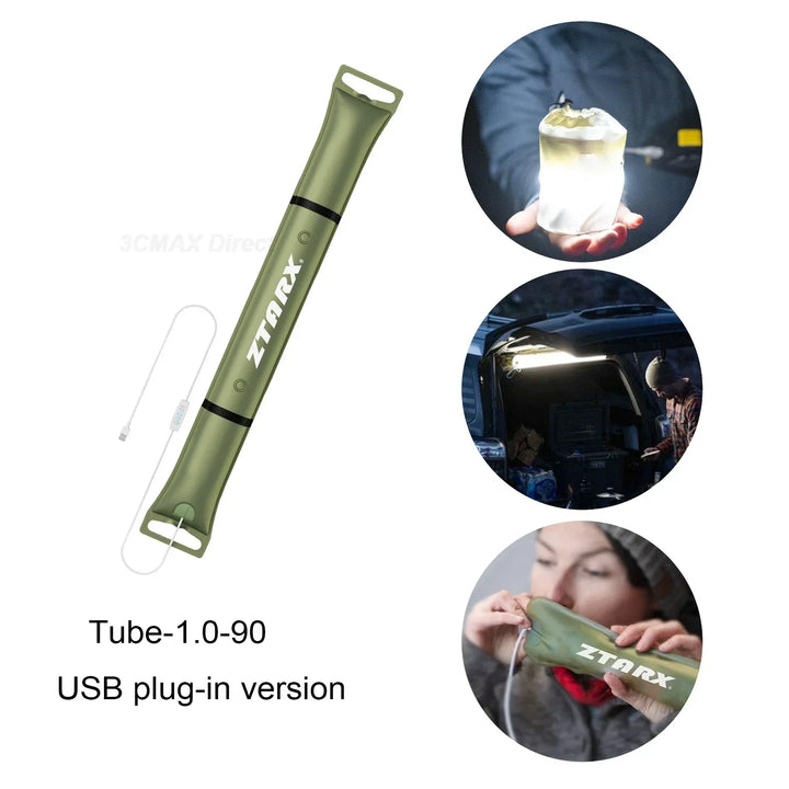 Felfújható Solar LED Csőlámpa - LumiGlow Pro