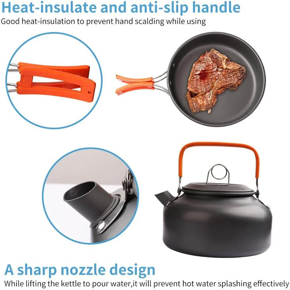 Hordozható Szabadtéri Főzőkészlet - CampEase