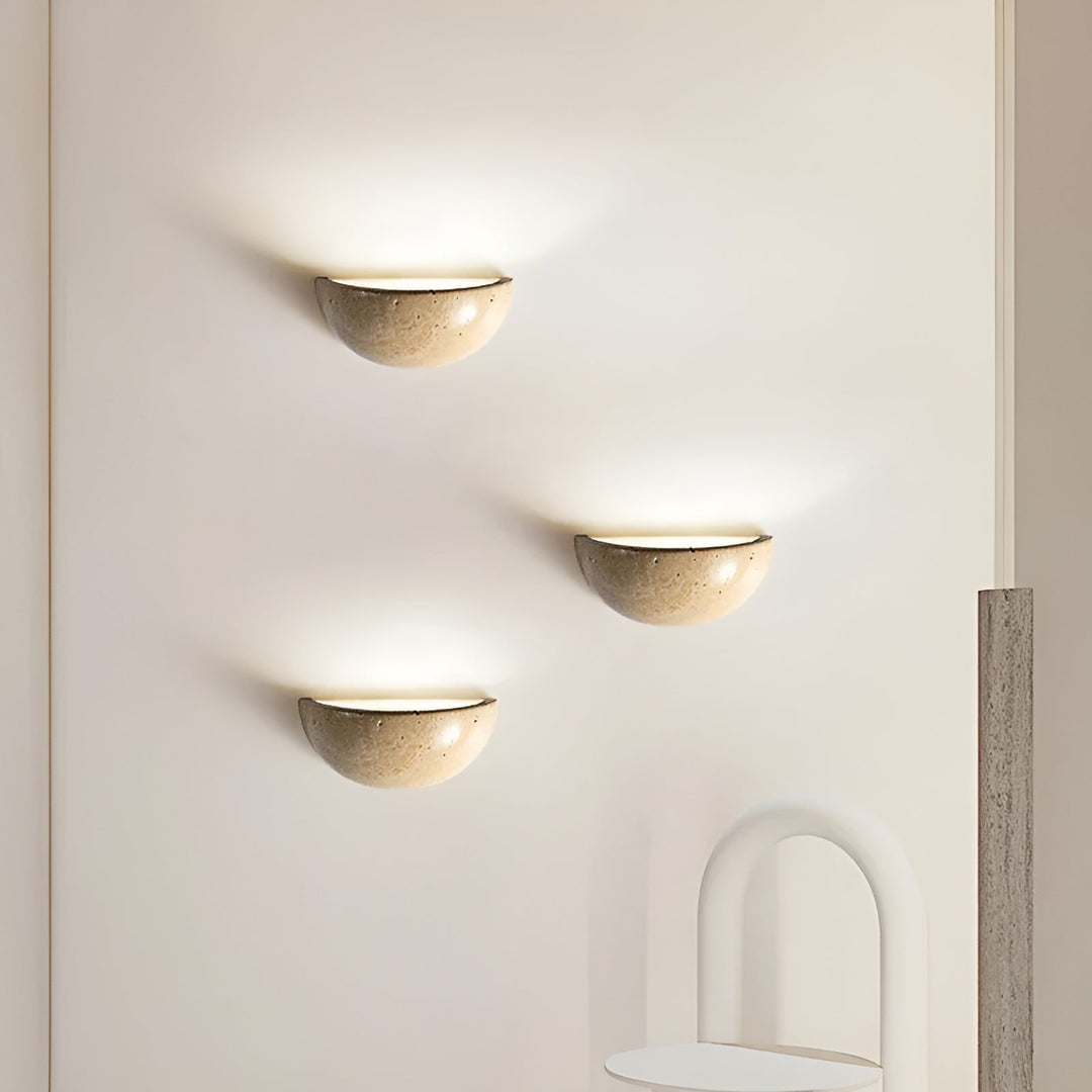 Félkör alakú LED Wabi-Sabi Fali Lámpa - ZenGlow