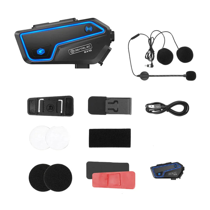 Bluetooth Motorkerékpár Intercom 10 Vezető & IP67 Vízhatlan – RideSync
