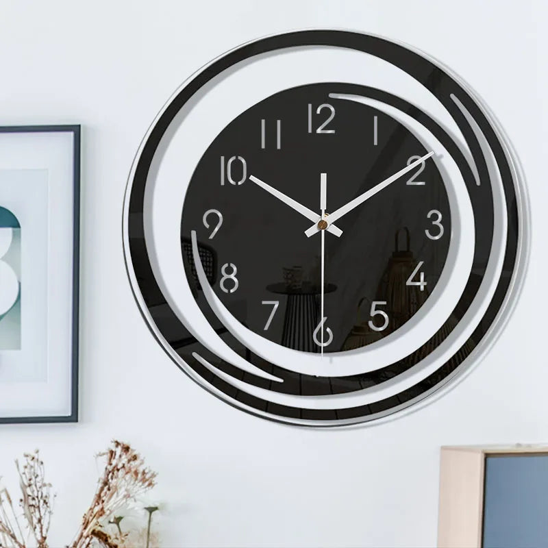 Modern Fekete Fali óra Acrylból - ScandiTime