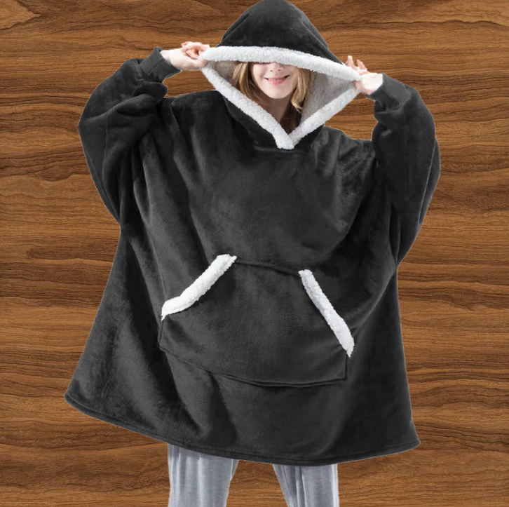 Unisex hőszigetelő fleece kapucnis pulóver - Noah