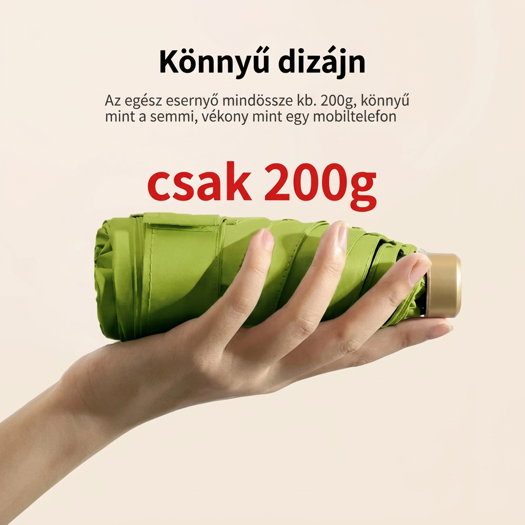 Kompakt mini zsebesernyő UV-védelemmel