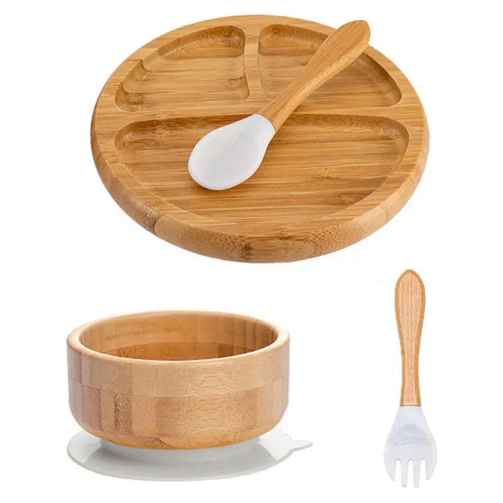Gyermek étkészlet tapadós talppal - EcoFeast