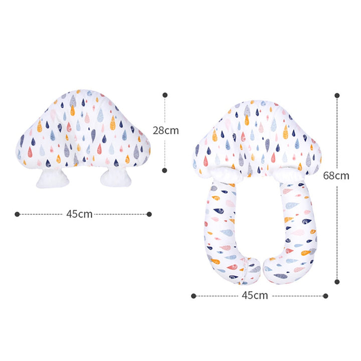 Ergonomikus, pamutból készült babapárna a biztonságos és kényelmes alváshoz.