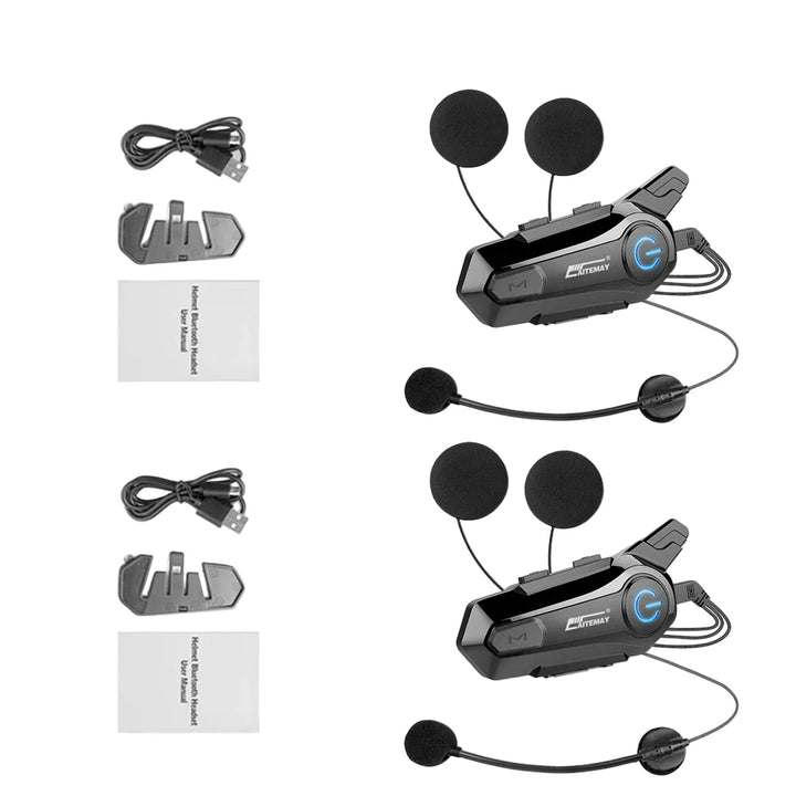 AA OOS Bluetooth Motoros Sisak Intercom Fülhallgató 1000m Hatótávval és IPX6 Vízállósággal – RoadComm