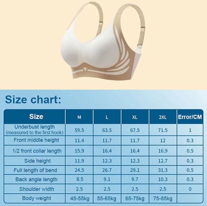 Drót nélküli push-up melltartó emelő hatással – Isabella