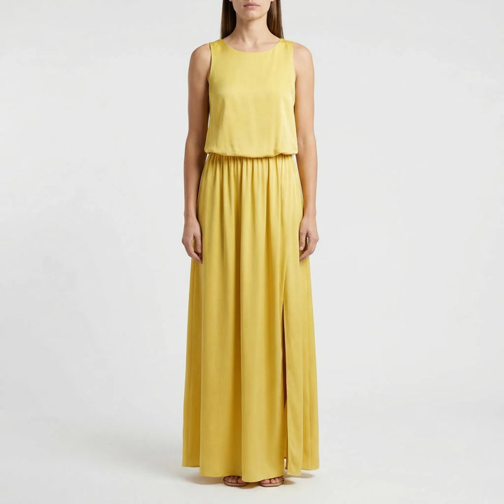 Sleeveless Maxi Dress With Side Split - Vickie