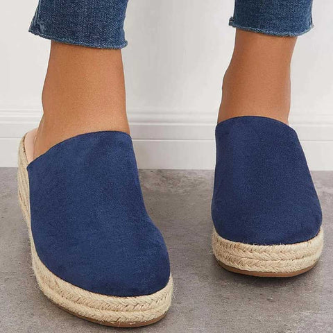 Slip-On Wedge Mule With Round Toe - Mary