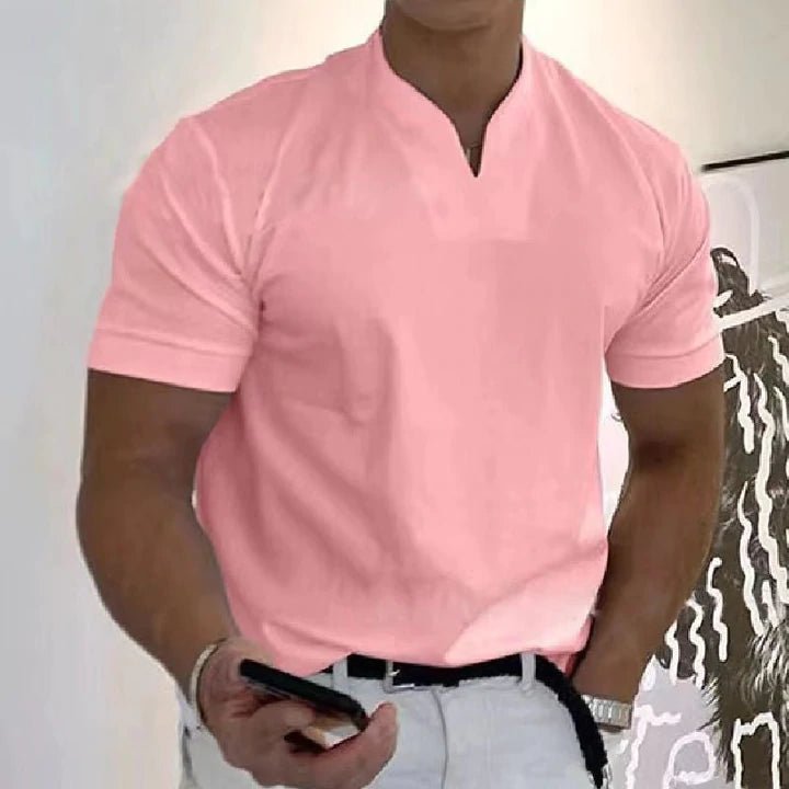 Men's Slim Fit V-Neck T-Shirt - Athletic Style for the Season 11