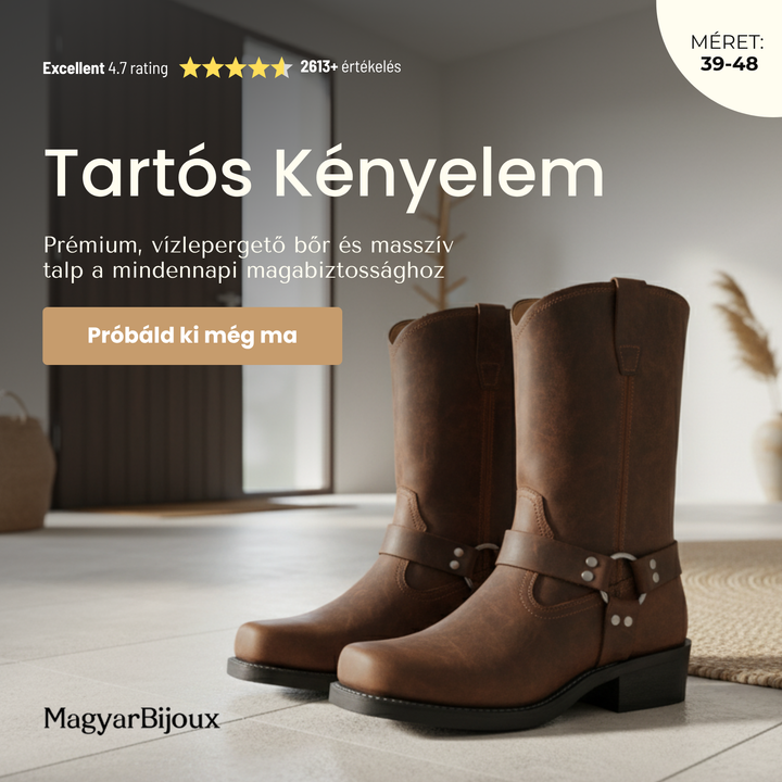 Stílusos Bőr Férfi Cowboy Csizmák - Darius