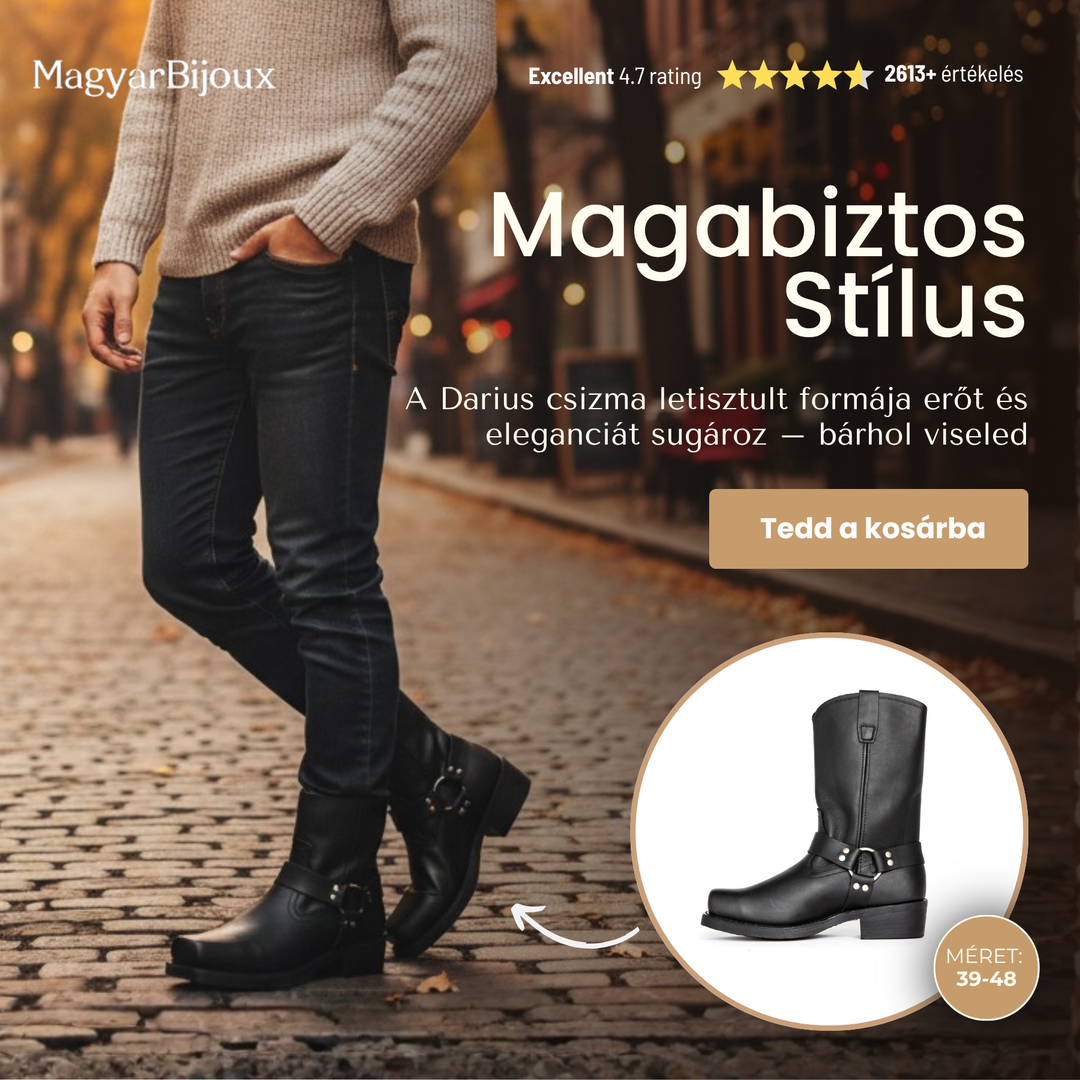 Stílusos Bőr Férfi Cowboy Csizmák - Darius