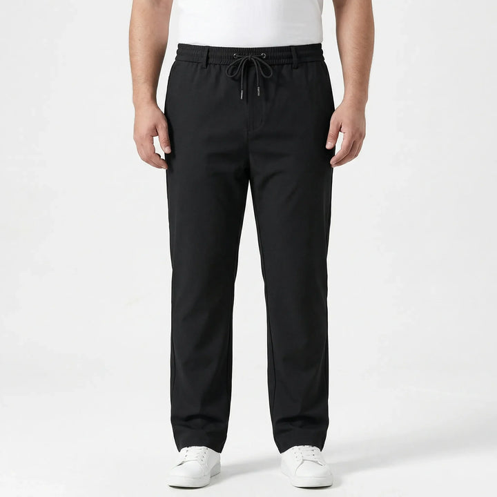 Straight Fit Elastic Waist Casual Pants - Donnie