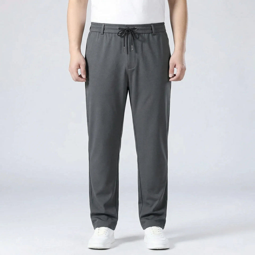 Straight Fit Elastic Waist Casual Pants - Donnie