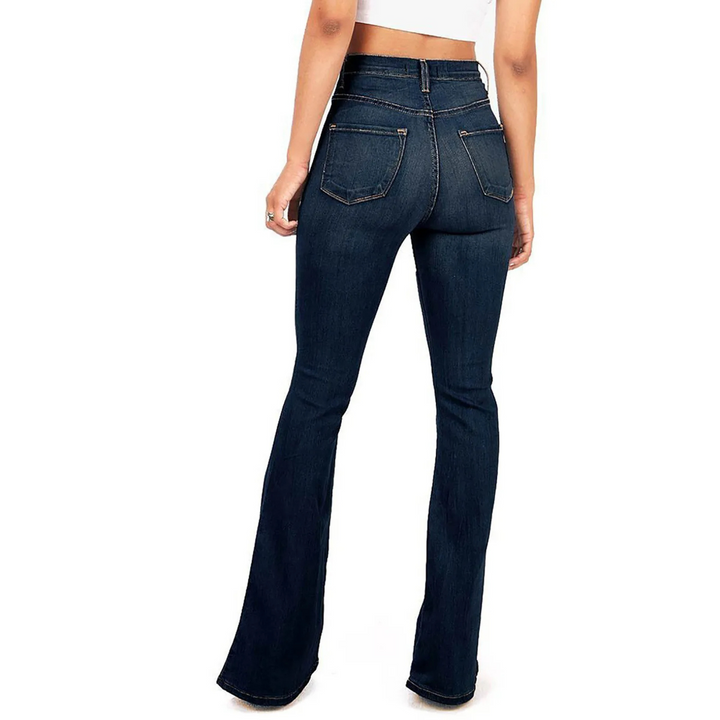 Stretchy Wide-Leg Women's Trousers - Heather