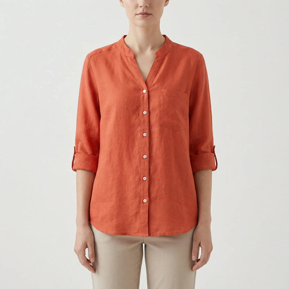 Tailored Button-Up Summer Shirt - Esther