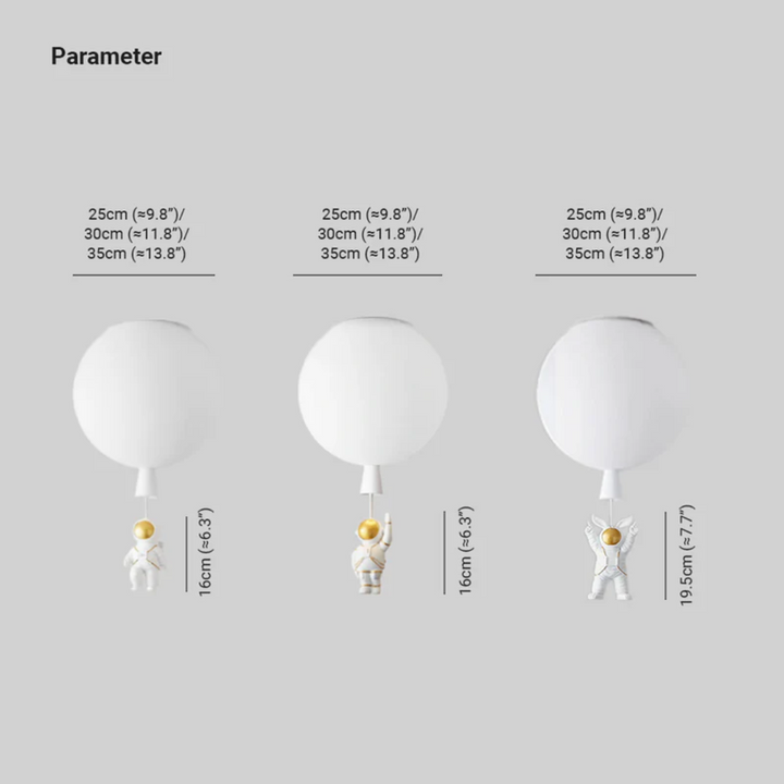 Trendi Hold/Űrhajós Gyerekszoba LED Mennyezeti Lámpa - CosmoGlow