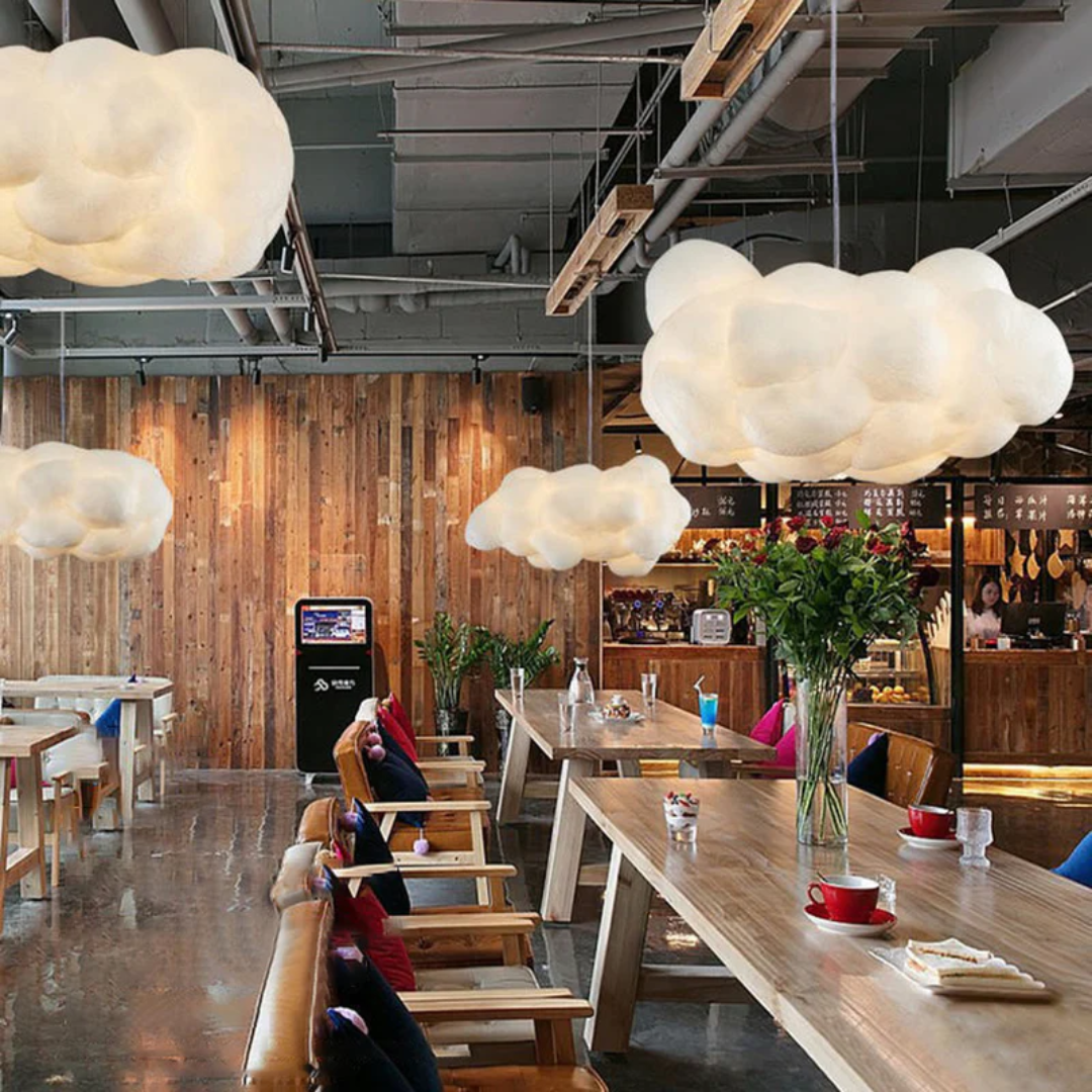 Design Cloud LED Füzérrúd Fehér PVC/Pamut - Nimbus