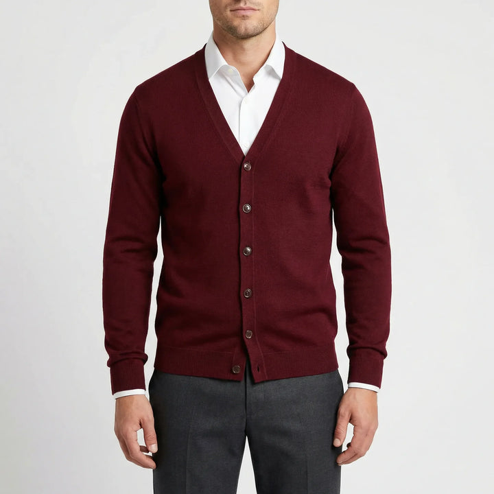 Vorgeformte V Hals Strickjacke - Gino