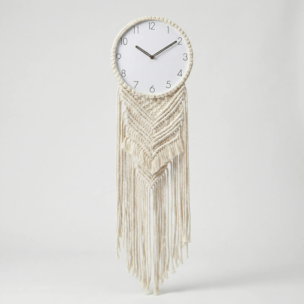 Wanduhr Mit Knüpfdetails - BohemaClock
