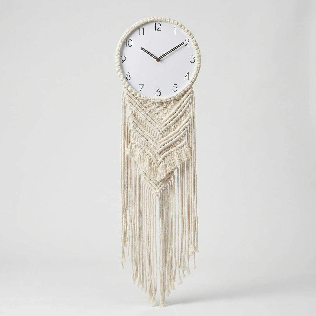 Wanduhr Mit Knüpfdetails - BohemaClock