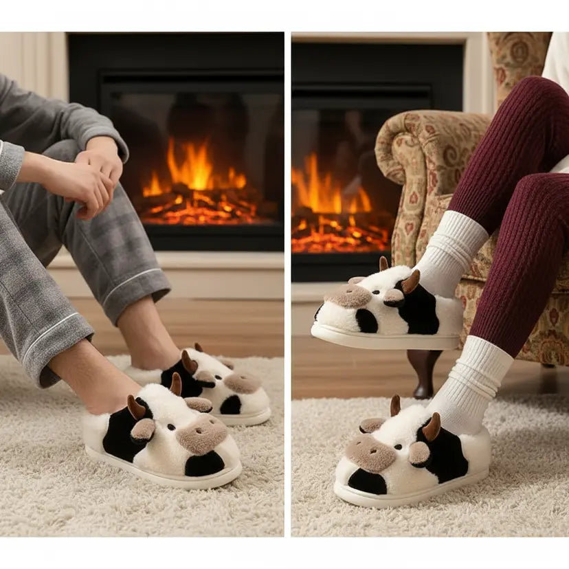 Puha plüsspapucs - CuddleCow