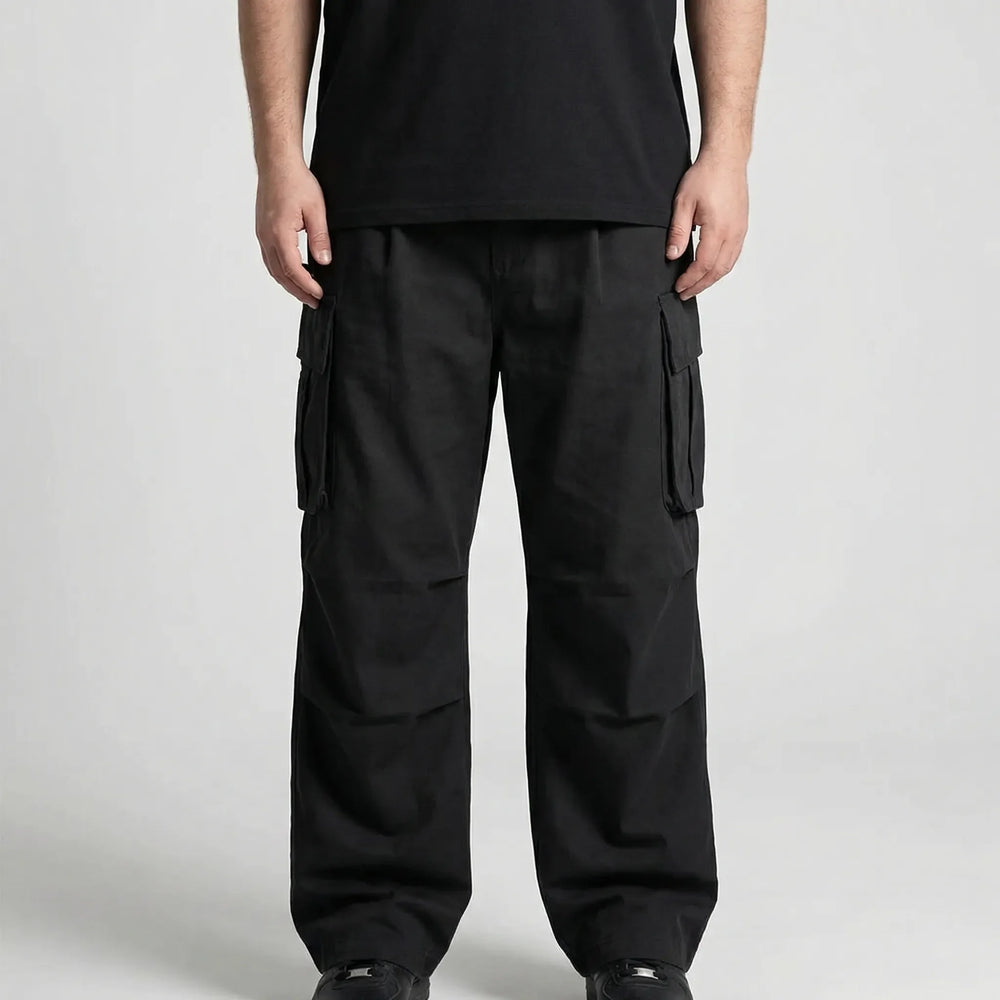 Wide Leg Cargo Trousers For Men - Clifton
