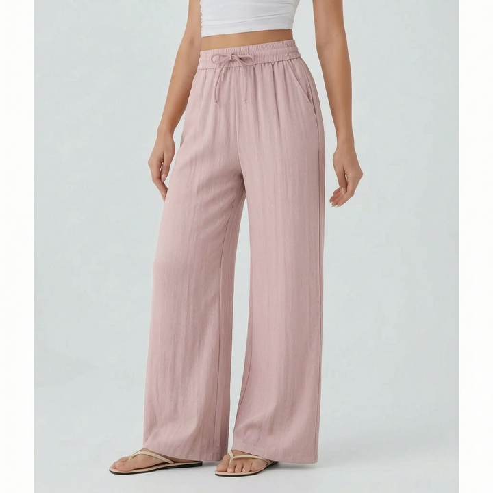 Wide Leg Casual Trousers - Peggy