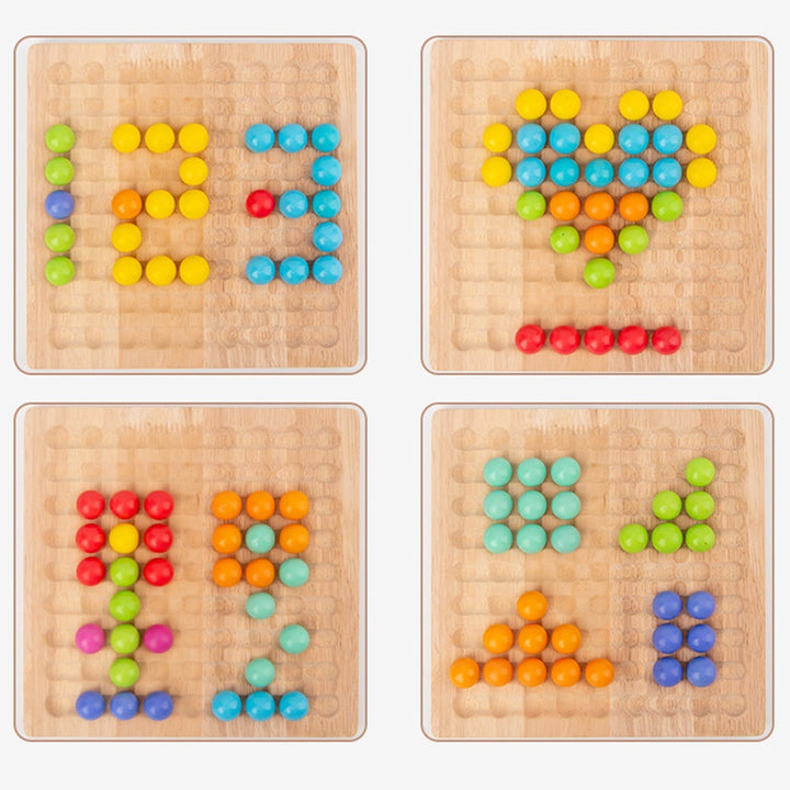 Montessori gyöngyös logikai játék – fejleszti a színismeretet és a gondolkodási képességeket