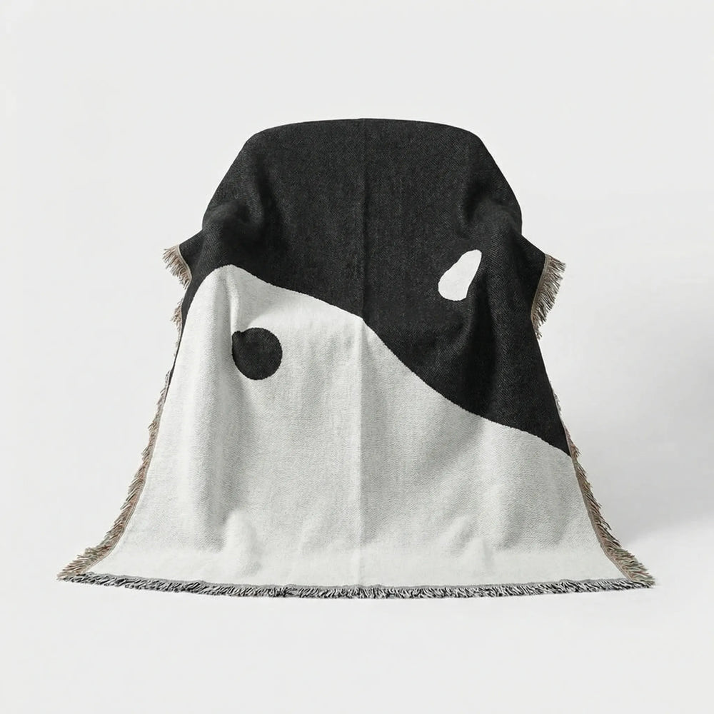 Yin-Yang-Wandteppich Mit Fransen - Zenara