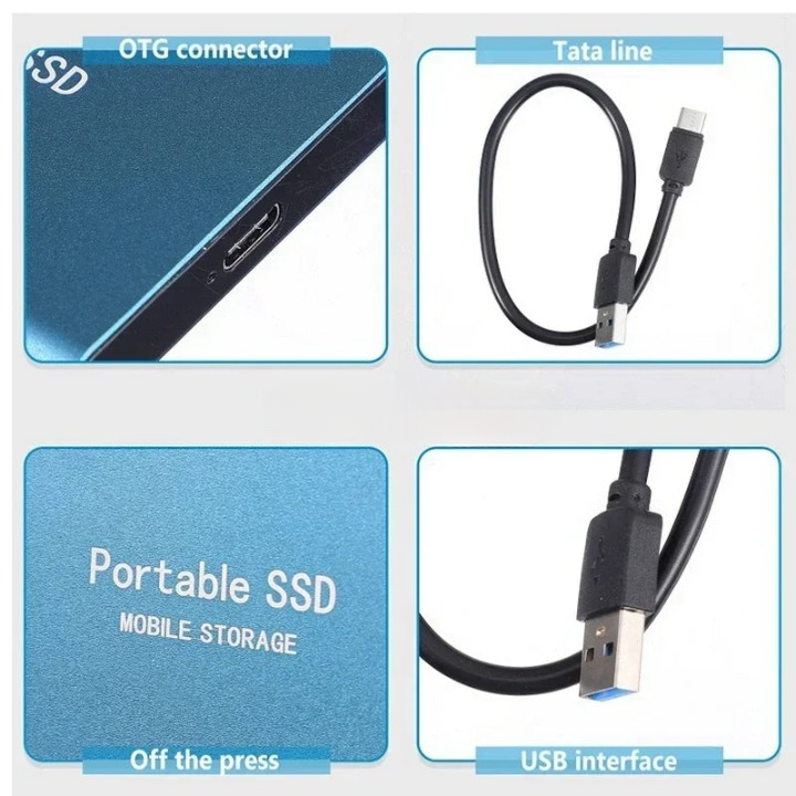 Portable High-Speed SSD Storage, USB-C 1050MB/s (64GB) 4
