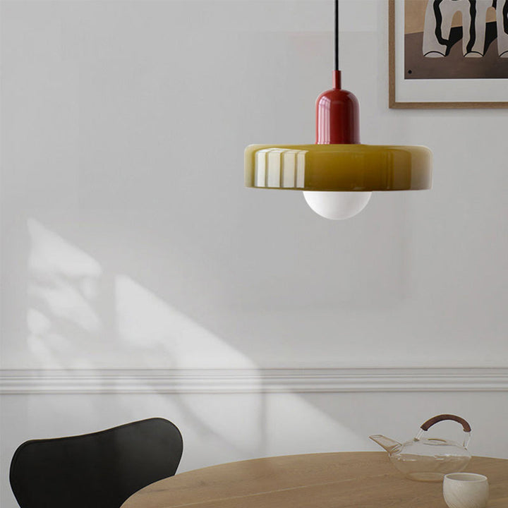 Bauhaus Colored Glass Pendant Light 47