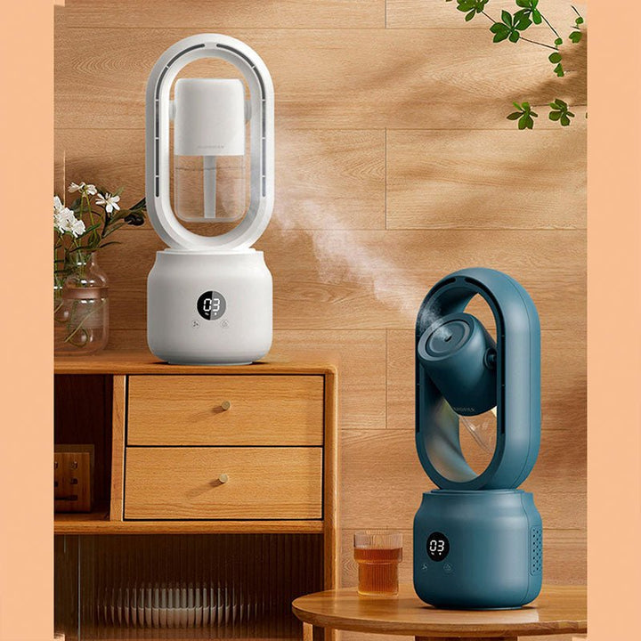 Hordozható Lapát Nélküli Ventilátor Párásítóval - CoolMist