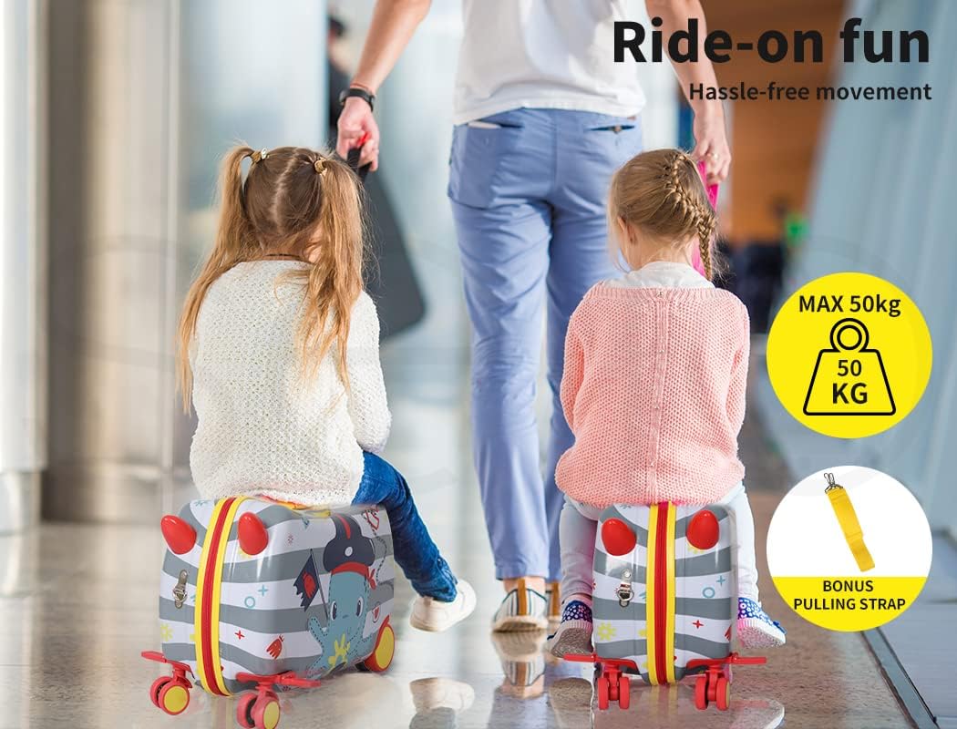 Gyermek 2 az 1-ben Roller Bőrönd 360°-os Kerekekkel